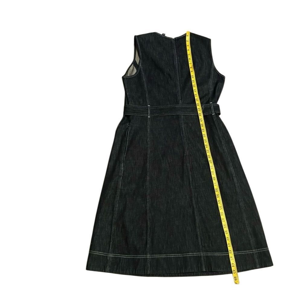 Polo Ralph Lauren Rigid Japanese Denim Indigo Fit Flare Belted Dress Contrast 14 - Picture 9 of 15